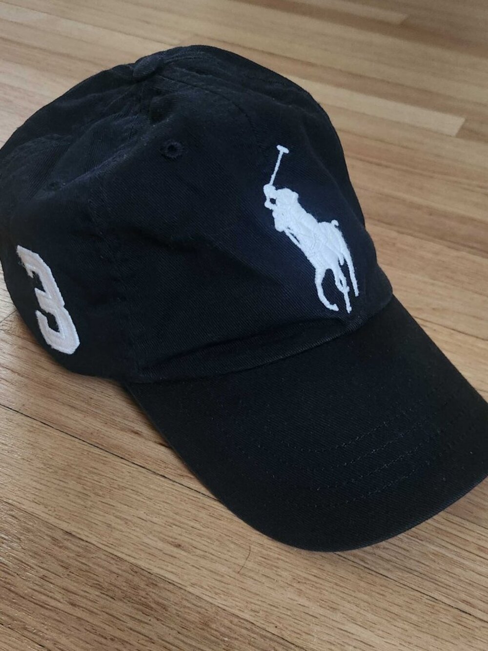 Polo Ralph Lauren Big Pony Chino Baseball Hat - Adjustable - Black